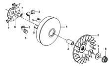 Подбор запчастей Вариатор Двигатель GTS 300i EFI (LM30W-6) GTS 300i SYM