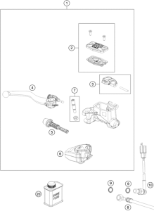 Подбор запчастей Ручка тормоза Шасси XN320 Koshine