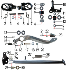 Подбор запчастей Подставка и подножки T8-X6 (101410002) T8 BSE