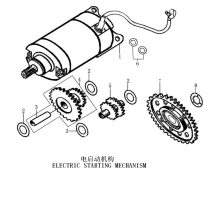 Подбор запчастей ELECTRIC STARTING MECHANISM ZS165FMM (CB250D-G) [30.123.0512] Двигатели