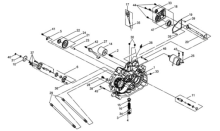 Подбор запчастей Правая половина картера Двигатель ATV 600 (UA60A-6) ATV 600 SYM