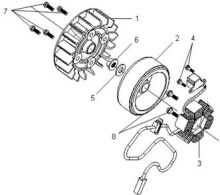 Подбор запчастей Генератор Двигатель VS 150 (HV15WA-6 2) VS 150 SYM