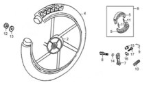 Подбор запчастей Заднее колесо Кузов/Электрика Orbit 125 (AV12W-6 ABA) Orbit 125 SYM