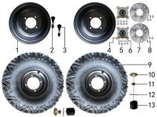 Подбор запчастей Колёса передние XT-1U (50021000 150021001 150021002 150021003) XT-1U BSE