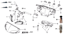 Подбор запчастей Облицовка руля / Руль Кузов/Электрика EuroX 50 (BL05W7-6) EuroX 50 SYM