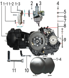 Подбор запчастей Двигатель PH10L 125 ZS (101190071) 2022  PH 125E BSE