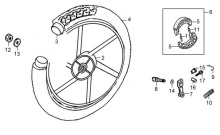 Подбор запчастей ЗАДНЕЕ КОЛЕСО КУЗОВ / ЭЛЕКТРИКА Orbit 50 (AV05W-6 AAA) Orbit 50 SYM