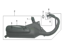 Подбор запчастей Глушитель Кузов/Электрика DD50 (FT05V3-8) DD50 SYM