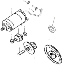 Подбор запчастей ELECTRIC STARTING MECHANISM ZS174MN-5 (NB300) 30.124.0600 Двигатели