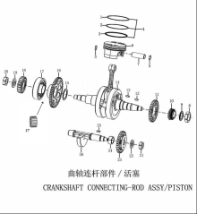 Подбор запчастей CRANKSHAFT CONNECTING-ROD ASSY/PISTON ZS177MM (NC250) [30.123.8109] Двигатели