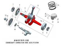 Подбор запчастей CRANKSHAFT CONNECTING-ROD ASSY/PISTON ZS172FMM-7 (CB250RL) MJBS4D06 [30.123.2502] Двигатели