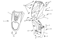 Подбор запчастей Передняя облицовка Кузов/Электрика Orbit 125 (AV12W-6 ABA) Orbit 125 SYM