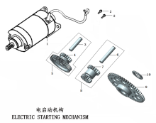 Подбор запчастей ELECTRIC STARTING MECHANISM ZS172FMM-7 (CB250RL) MJBS4D06 [30.123.2502] Двигатели