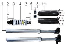 Подбор запчастей Амортизаторы PH10L 125 ZS (101190071) 2022  PH 125E BSE