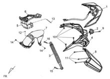 Подбор запчастей Задняя облицовка Кузов/Электрика Jet 4 50 Naked (JD05W4-6) Jet 4 50 SYM