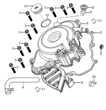 Подбор запчастей LEFT CRANKCASE COVER ZS177MM (NC250) [30.123.8109] Двигатели