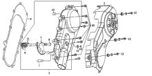 Подбор запчастей Крышка вариатора Двигатель RS 125 (HS12W2-6) RS 125 SYM