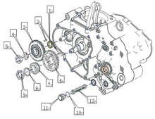 Подбор запчастей Шестерни коленвала и балансировочного вала ZS194MQ (NC450) Двигатели