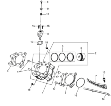 Подбор запчастей Цилиндр Двигатель ATV 600 (UA60A-6) ATV 600 SYM