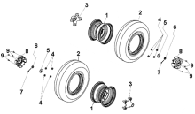 Подбор запчастей Задние колеса Кузов/Электрика ATV 250 SYM