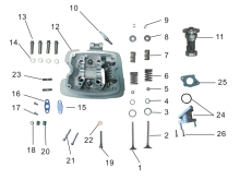 Подбор запчастей Cyliner Head Assembly TY250-S Двигатели