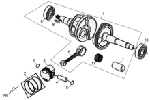 Подбор запчастей Коленвал Двигатель Jet 4 50 Naked (JD05W4-6) Jet 4 50 SYM