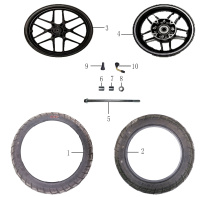 Подбор запчастей FRONT&REAR WHEEL ASSY Adviser 180 ADVISER Motosuper