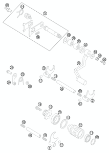 Подбор запчастей КПП вал переключателя XN105 XN105 Koshine