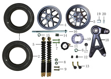 Подбор запчастей REAR WHEEL ASSY S9 Motosuper