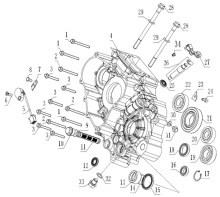 Подбор запчастей LEFT CRANKCASE ZS194MQ (NC450) 30.125.0011 Двигатели