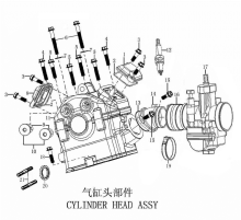 Подбор запчастей CYLINDER HEAD ASSY ZS177MM (NC250) [30.123.8109] Двигатели