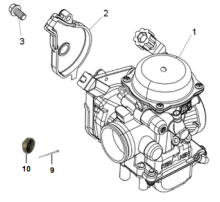 Подбор запчастей Карбюратор Двигатель ATV 300 (UA30A-6) ATV 300 SYM