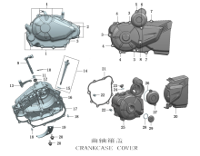 Подбор запчастей CRANKCASE COVER ZS172FMM-7 (CB250RL) MJBS4D06 [30.123.2502] Двигатели