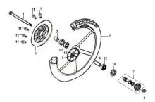 Подбор запчастей ПЕРЕДНЕЕ КОЛЕСО КУЗОВ / ЭЛЕКТРИКА Orbit 50 (AV05W-6 AAA) Orbit 50 SYM