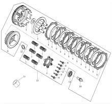 Подбор запчастей CLUTCH ASSY ZS174MN-5 (NB300) 30.124.0600 Двигатели