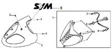 Подбор запчастей Фара / Облицовка фары Кузов/Электрика RS 125 (HS12W2-6) RS 125 SYM