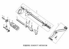 Подбор запчастей GEARSHIFT MECHANISM ZS165FMM (CB250D-G) [30.123.0512] Двигатели