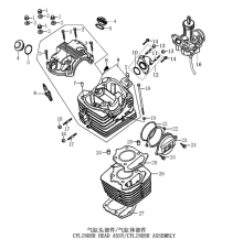 Подбор запчастей CYLINDER HEAD ASSY ZS165FMM (CB250D-G) [30.123.0512] Двигатели