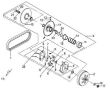 Подбор запчастей Сцепление Двигатель GTS 250 (LM25W-6_edited) GTS 250 SYM