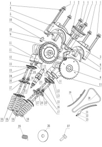 Подбор запчастей VALVE MECHANISM ZS182MN (NC300S) 30.124.1501 Двигатели