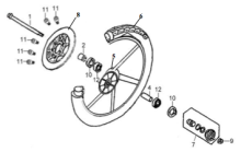 Подбор запчастей Переднее колесо Кузов/Электрика Orbit 125 (AV12W-6 ABA) Orbit 125 SYM