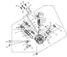 Подбор запчастей Головка цилиндра Двигатель ATV 600 (UA60A-6) ATV 600 SYM