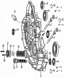 Подбор запчастей RIGHT CRANKCASE ZS182MN (NC300S) 30.124.1501 Двигатели