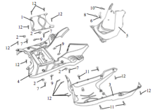 Подбор запчастей Облицовка пола Кузов/Электрика Orbit 125 (AV12W-6 ABA) Orbit 125 SYM