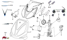 Подбор запчастей Передняя облицовка Кузов/Электрика EuroX 50 (BL05W7-6) EuroX 50 SYM