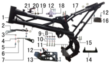 Подбор запчастей Рама MX 125 BSE