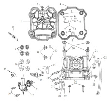 Подбор запчастей CYLINDER HEAD ASSY ZS174MN-5 (NB300) 30.124.0600 Двигатели