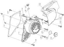 Подбор запчастей Левая крышка картера ZS1P62YML-2 (W190) Двигатели