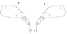 Подбор запчастей Зеркала заднего вида Кузов/Электрика ATV 250 SYM