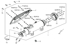 Подбор запчастей Глушитель Кузов/Электрика JoyMax 300i JoyMax 300i SYM